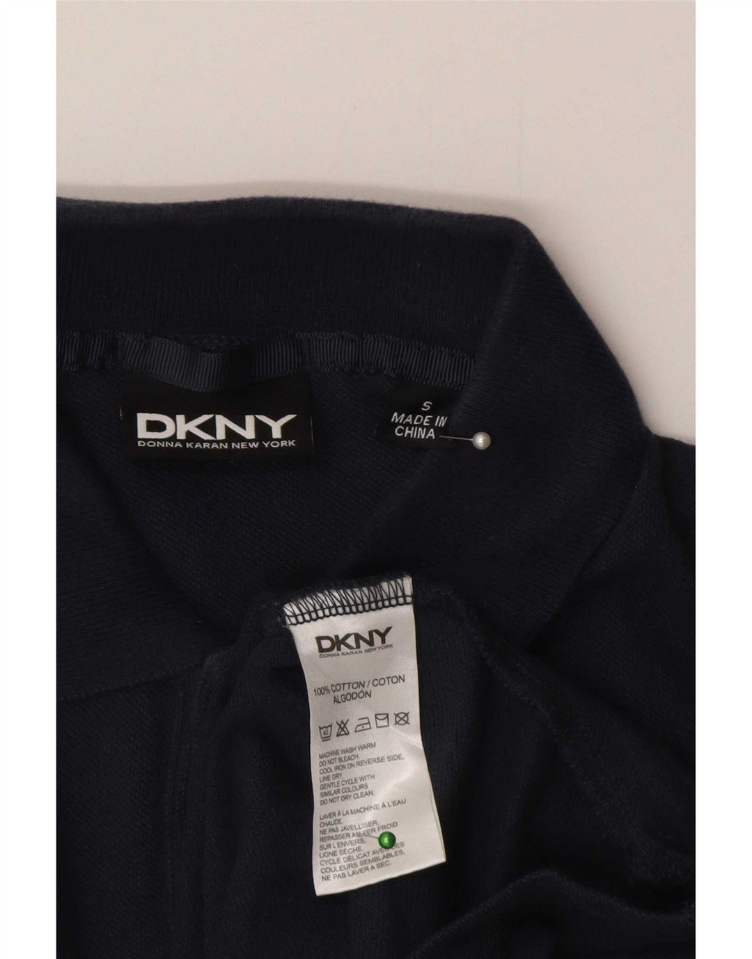Dkny Polo Graphique Homme Petit Bleu Marine Coton
