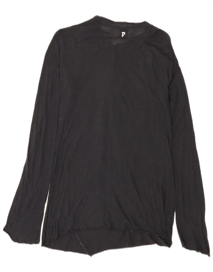 Dondup Haut à manches longues pour femme UK 10 Small Bleu marine