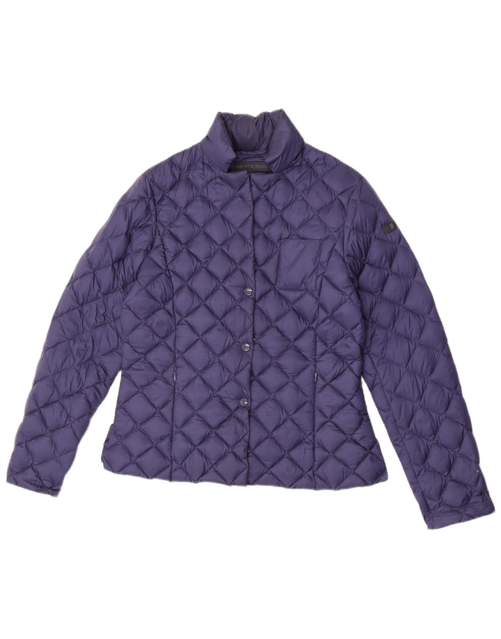 Femme Trussardi Veste Rembourrée IT 44 Bleu Marine Moyen Polyamide
