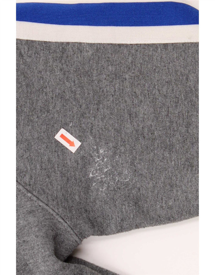 Guess Pull à capuche pour homme en polyester color block gris moyen
