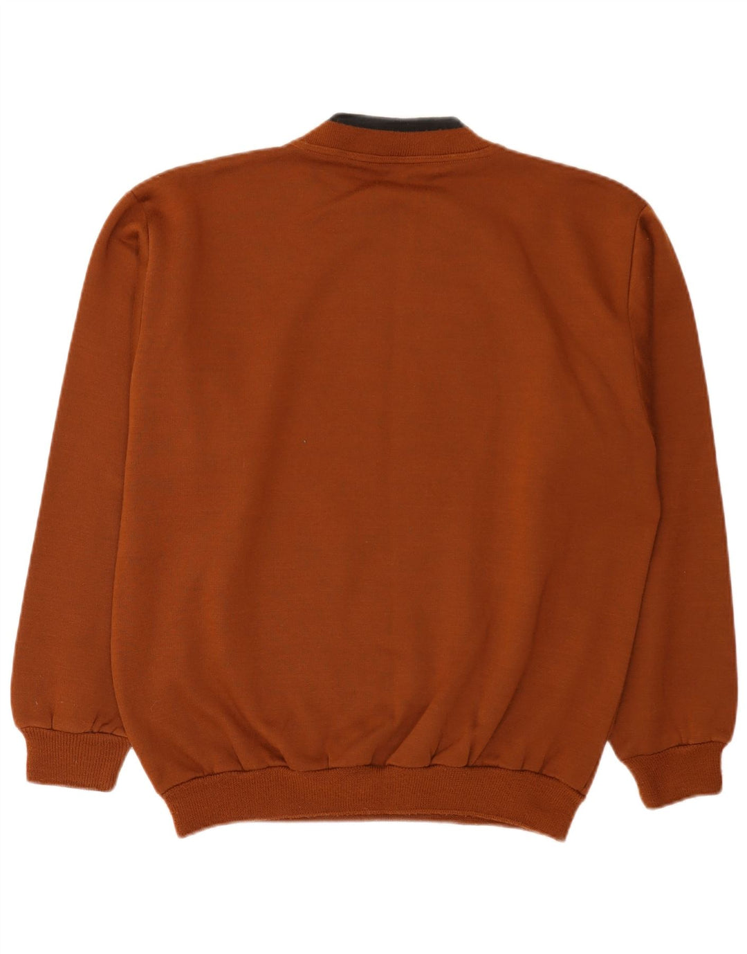 vintage Mens Graphic Sweatshirt Jumper Moyen Marron Coton