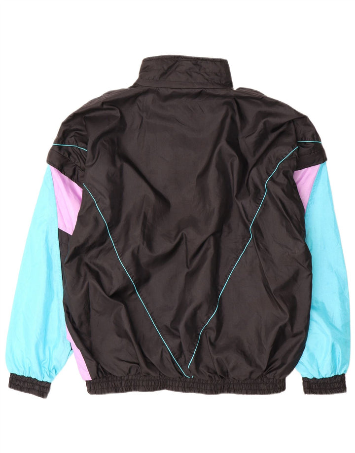 vintage Mens Survêtement Top Veste XL Multicolore Colourblock Polyamide
