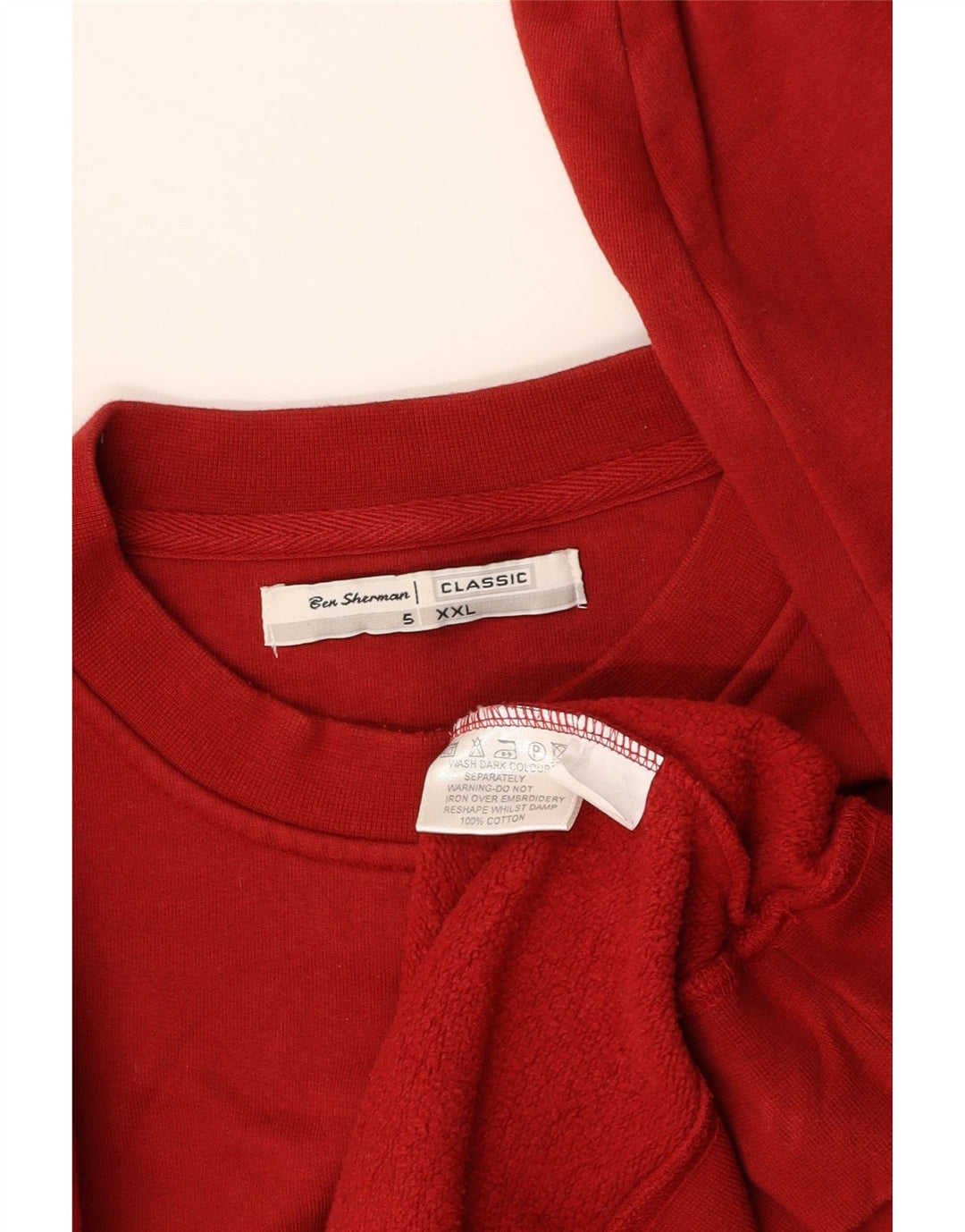 BEN SHERMAN Sweat-shirt pour homme en coton rouge 2XL