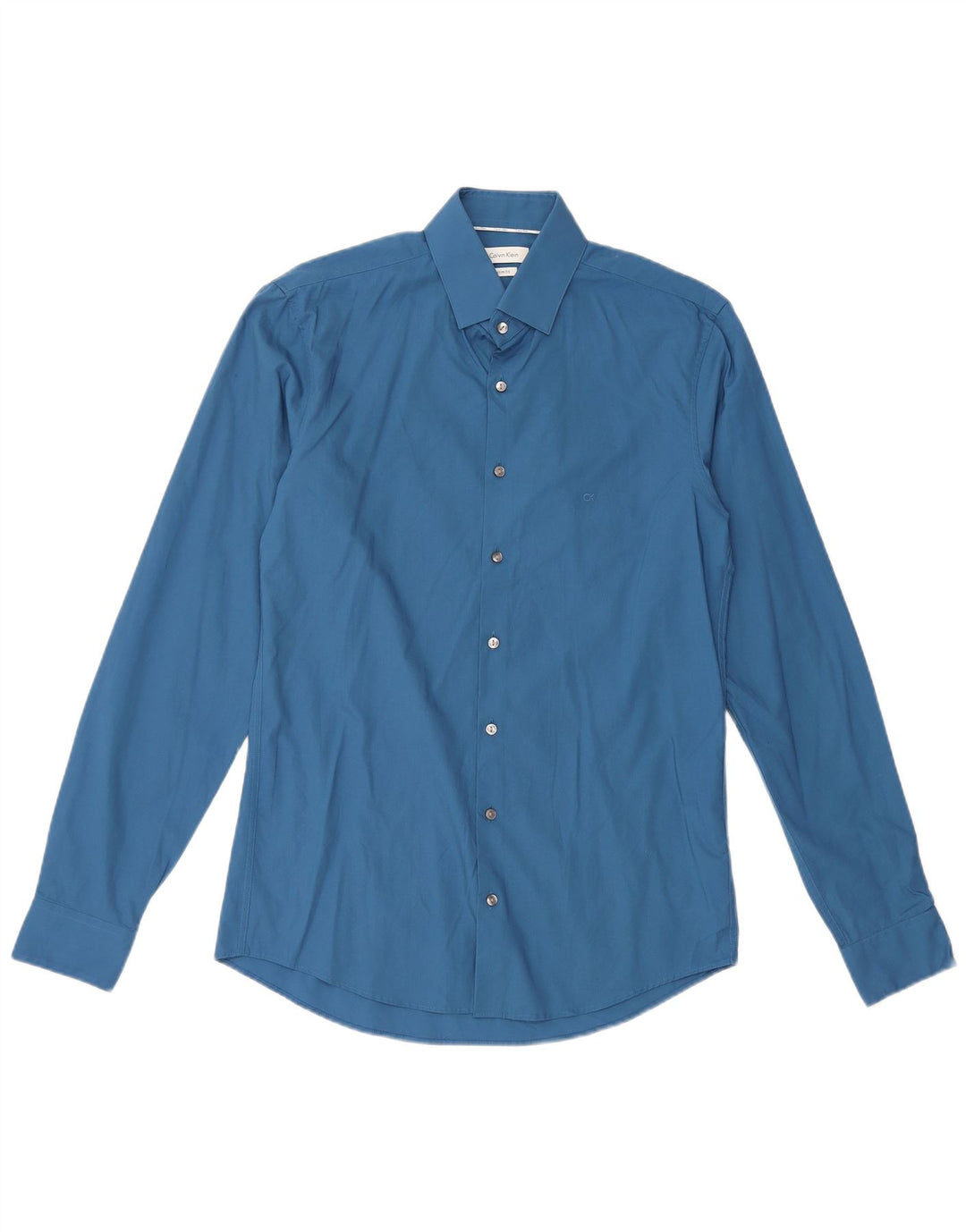 CALVIN KLEIN Chemise Slim Fit Homme Taille 38 15 Coton Bleu Moyen
