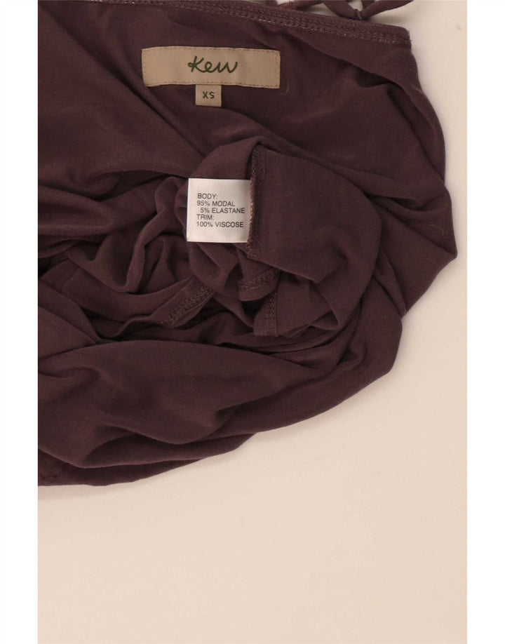 Vintage Femmes Cami Top UK 4 XS Maroon Modal