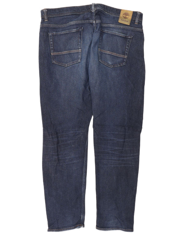 Timberland Mens Tapered Jeans W36 L32 Navy Blue Cotton