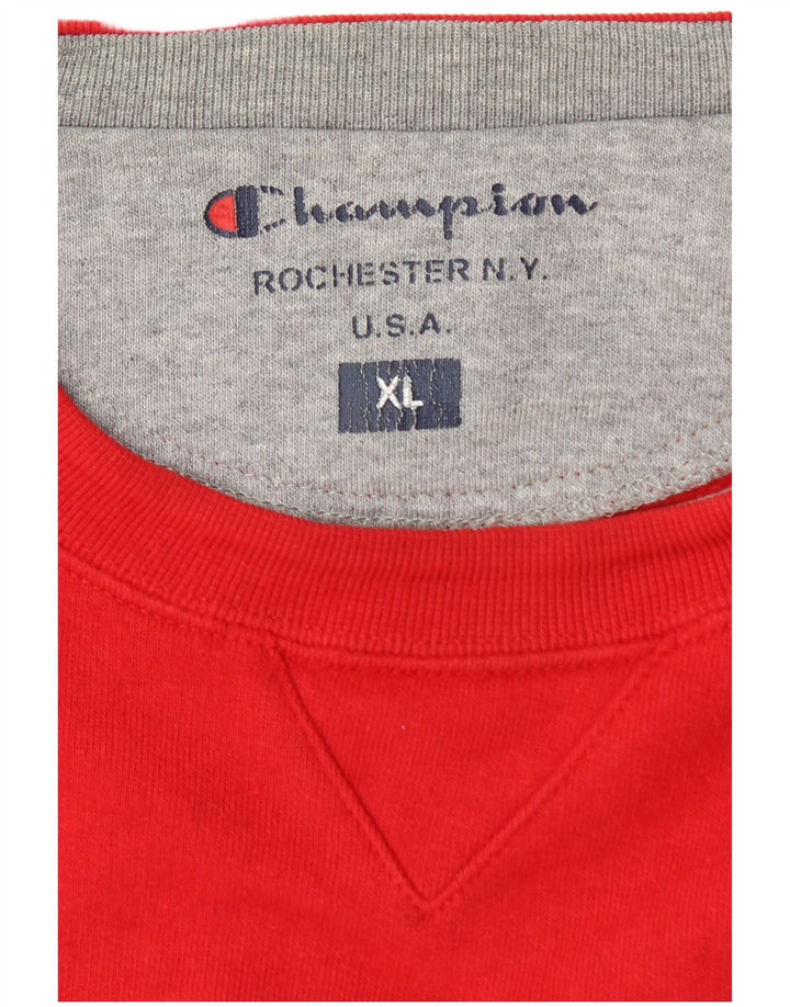 CHAMPION Sweat-Shirt Graphique Homme XL Rouge