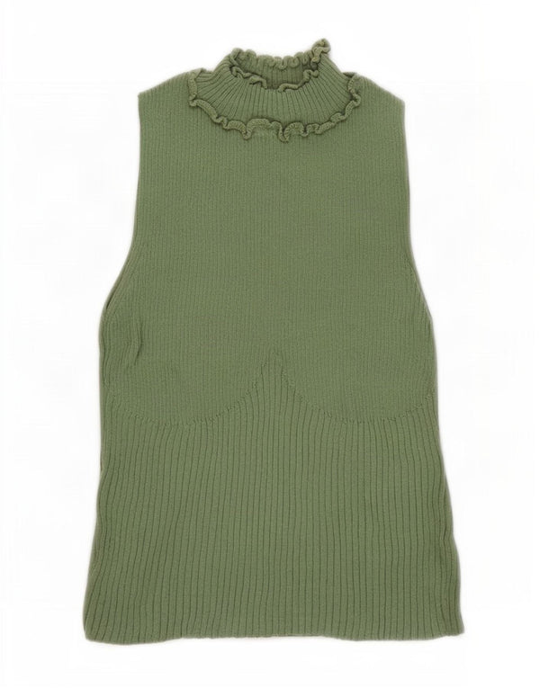 Topshop Débardeur court pour femme UK 8 Small Vert