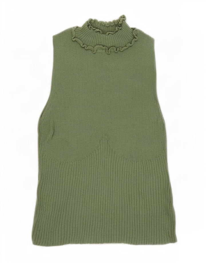 Topshop Débardeur court pour femme UK 8 Small Vert