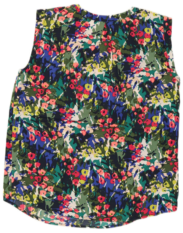 J. CREW Chemisier sans manches pour femme US 4 Petit motif floral multicolore