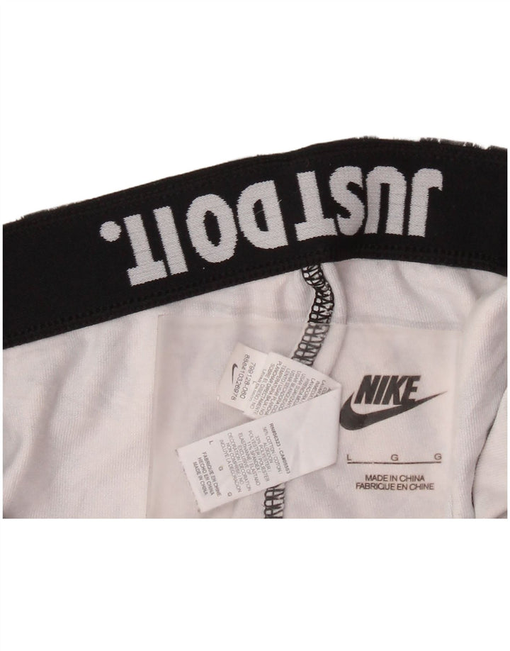 NIKE Womens Leggings UK 16 Large Noir Camouflage Coton