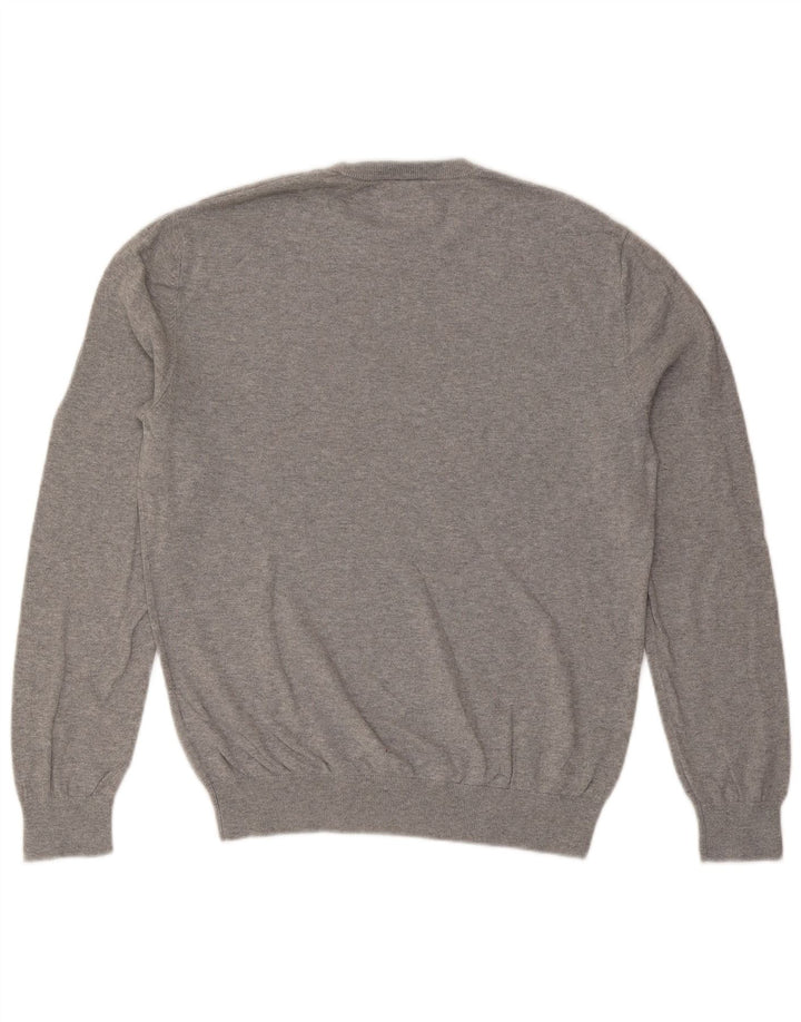 Jack Wills Pull à col rond pour homme en coton gris Taille L