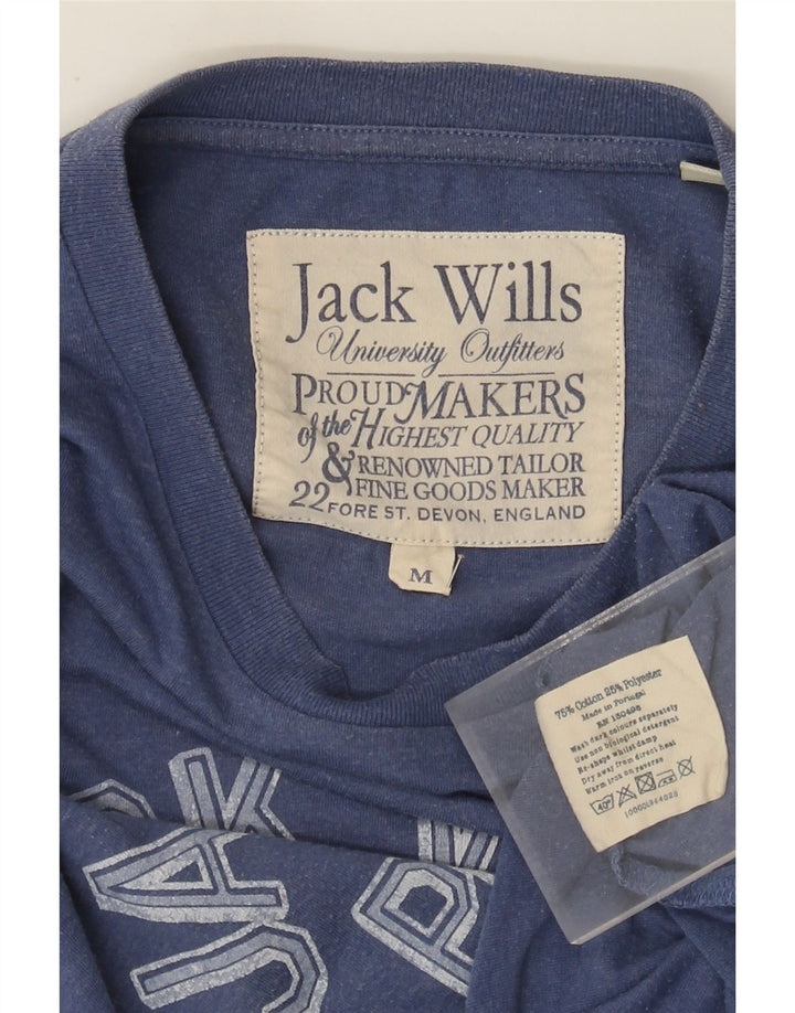 Jack Wills T-Shirt Graphique Homme Bleu Moyen Coton