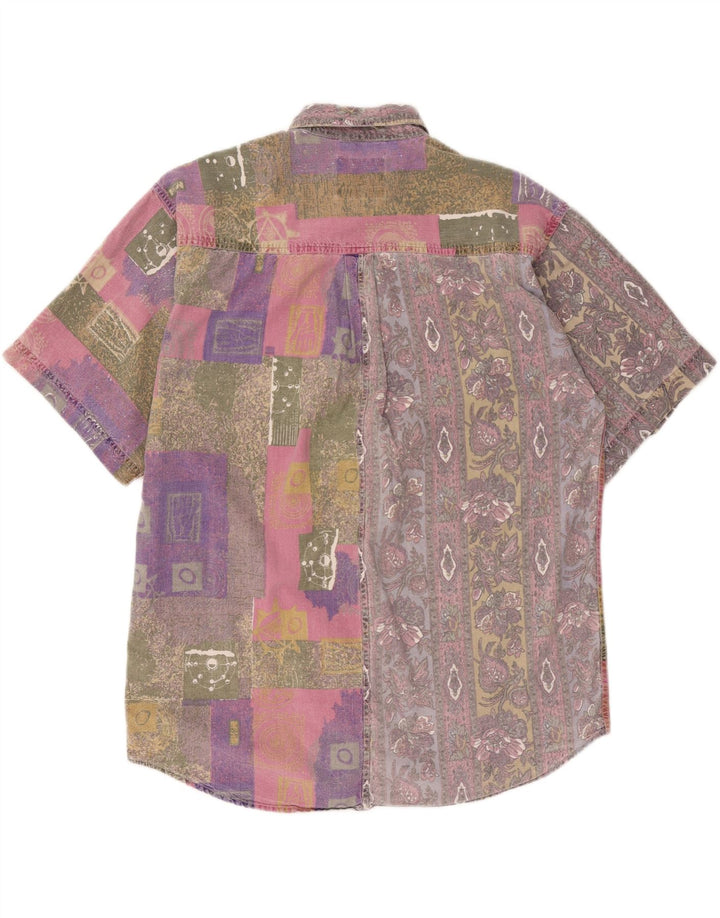 Southern Chemise à manches courtes pour homme XL Patchwork multicolore