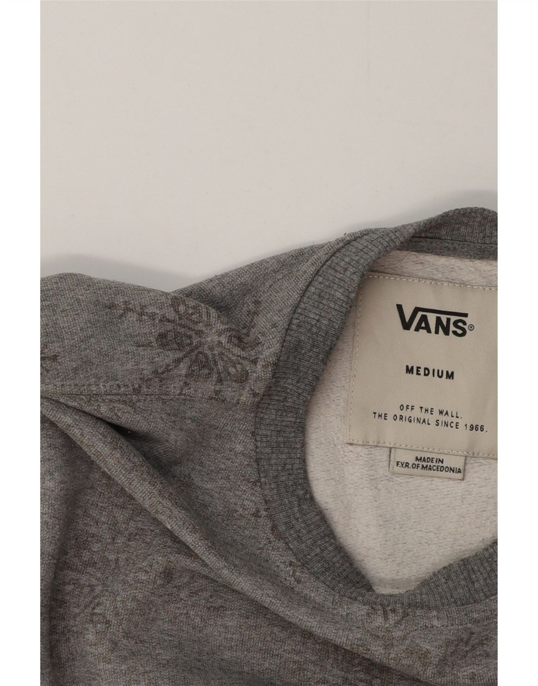 Vans Sweat-shirt en coton à fleurs gris moyen pour homme