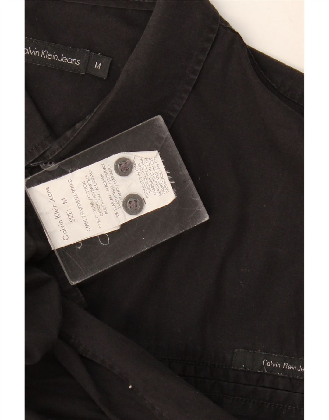 Calvin Klein Chemise Homme Coton Noir Moyen