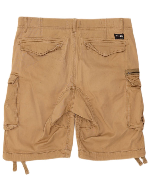 JACK & JONES Short Cargo Homme Petit W32 Coton Beige