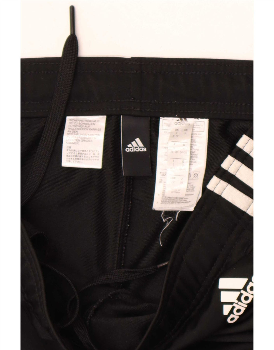 Adidas Pantalon de survêtement pour femme UK 8/10 Small Noir Polyester