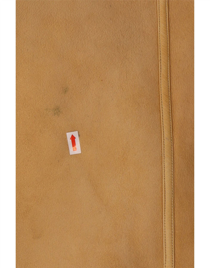 manteau en peau de mouton femme vintage IT 46 Grand mouton en peau de mouton beige