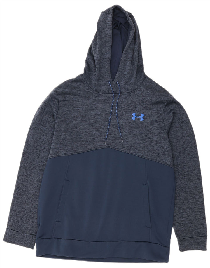 Under Armour Pull à Capuche Cold Gear Homme Bleu Marine Moucheté