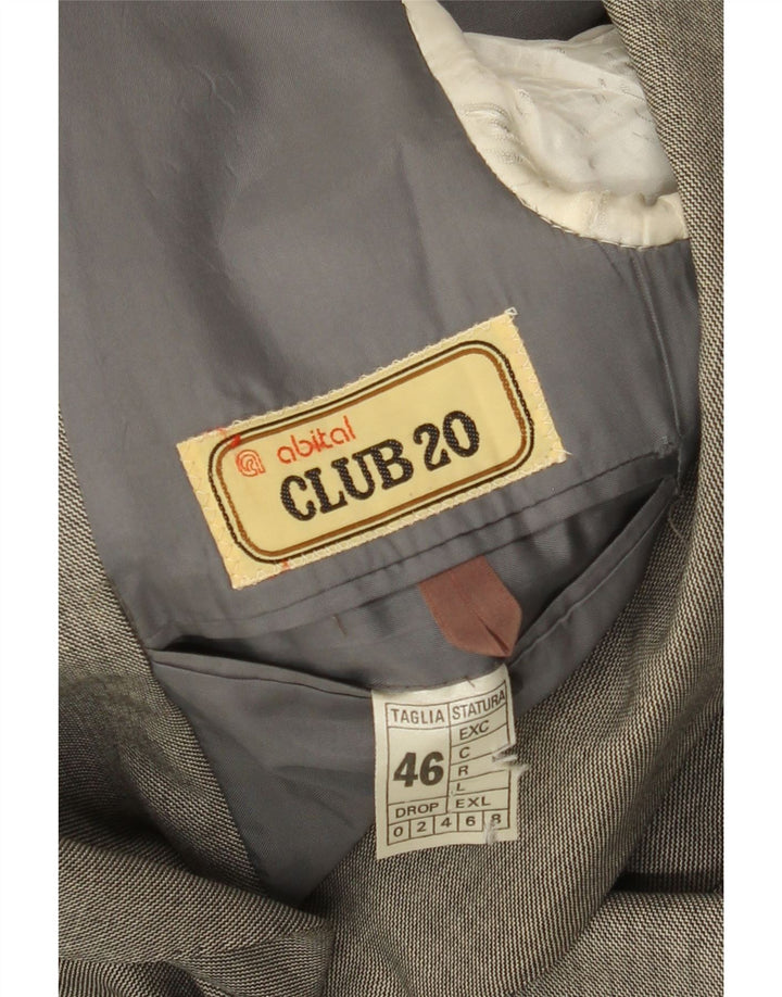 vintage Homme 2 Bouton Blazer Veste IT 46 Petit Gris
