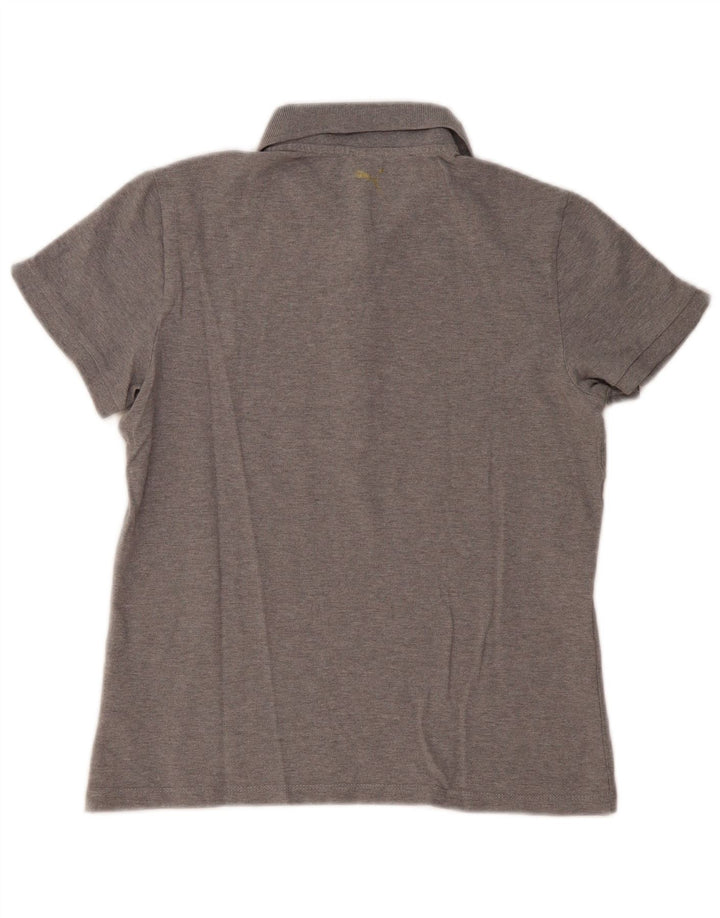 PUMA Polo Femme UK 14 Gris Moyen Coton