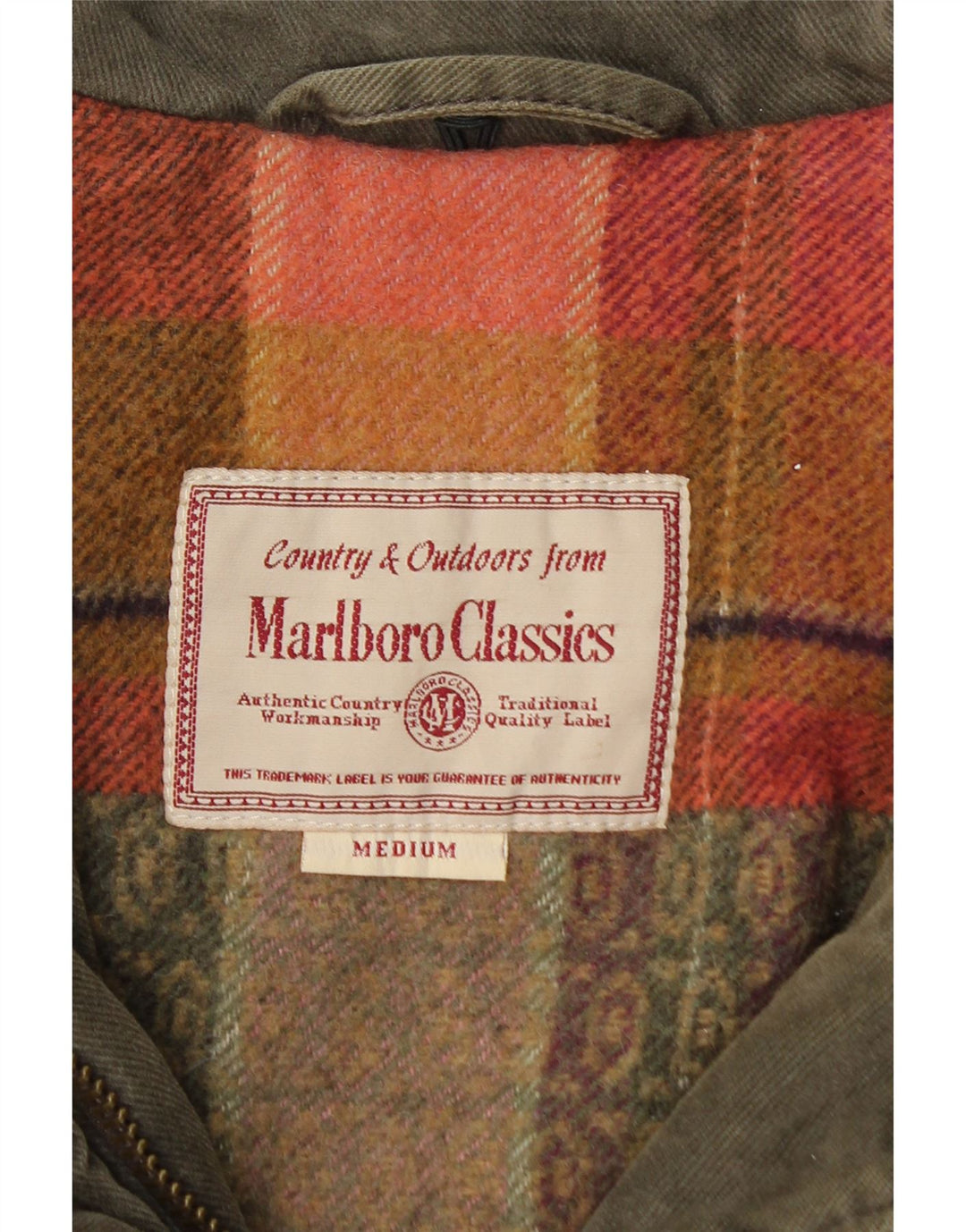 Marlboro Classics Manteau coupe-vent pour femme UK 12 Coton vert moyen