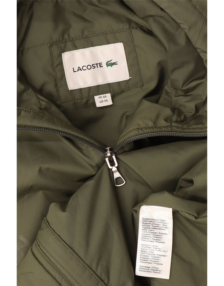 Lacoste Homme Gilet à capuche Taille 46 XS Vert Polyester