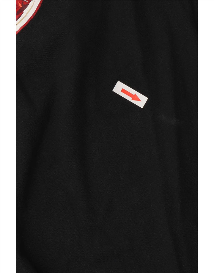 Jordan T-shirt graphique surdimensionné pour hommes, petit coton noir