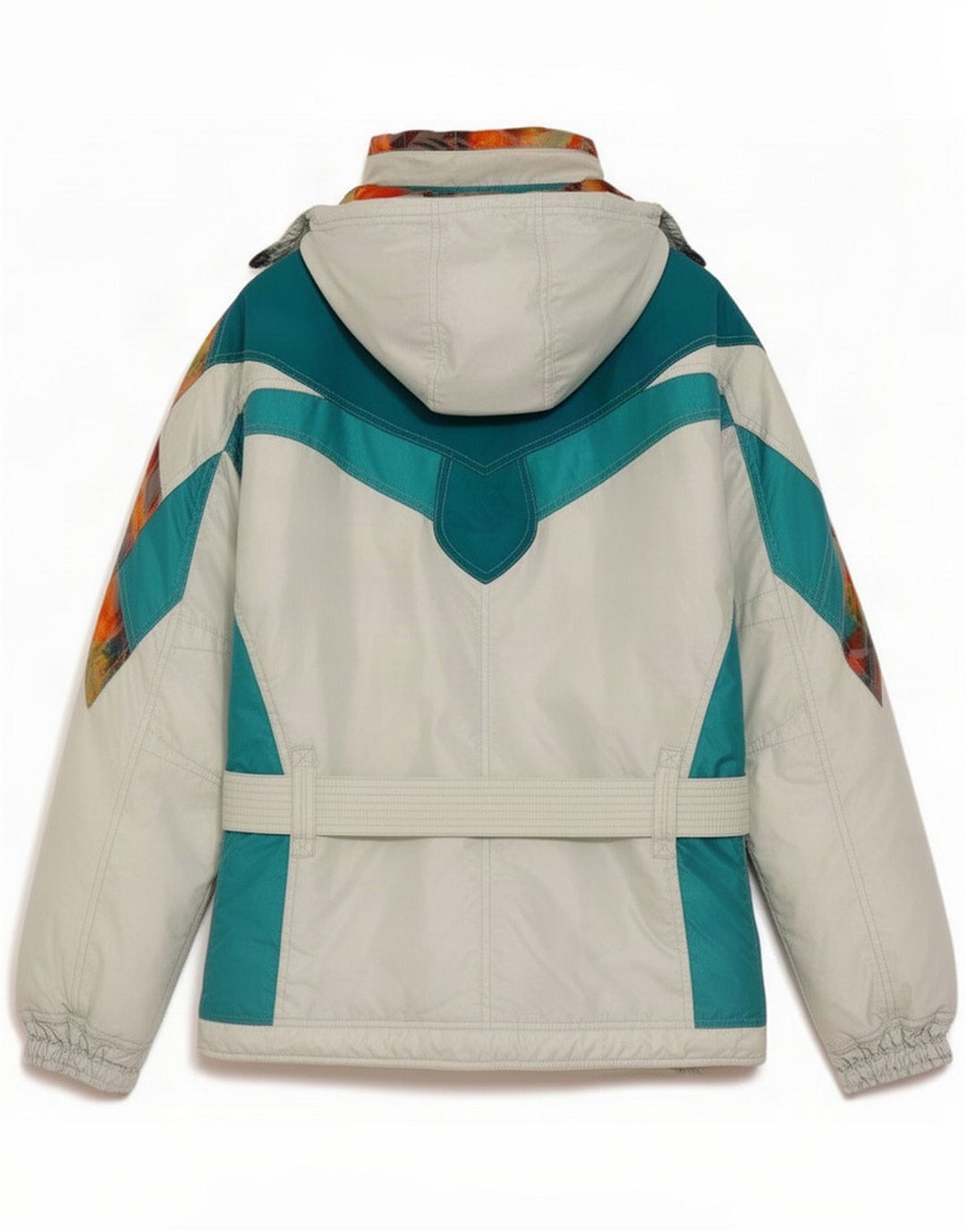 Ellesse Veste de ski à capuche femme IT 42 Medium White Colourblock Polyester