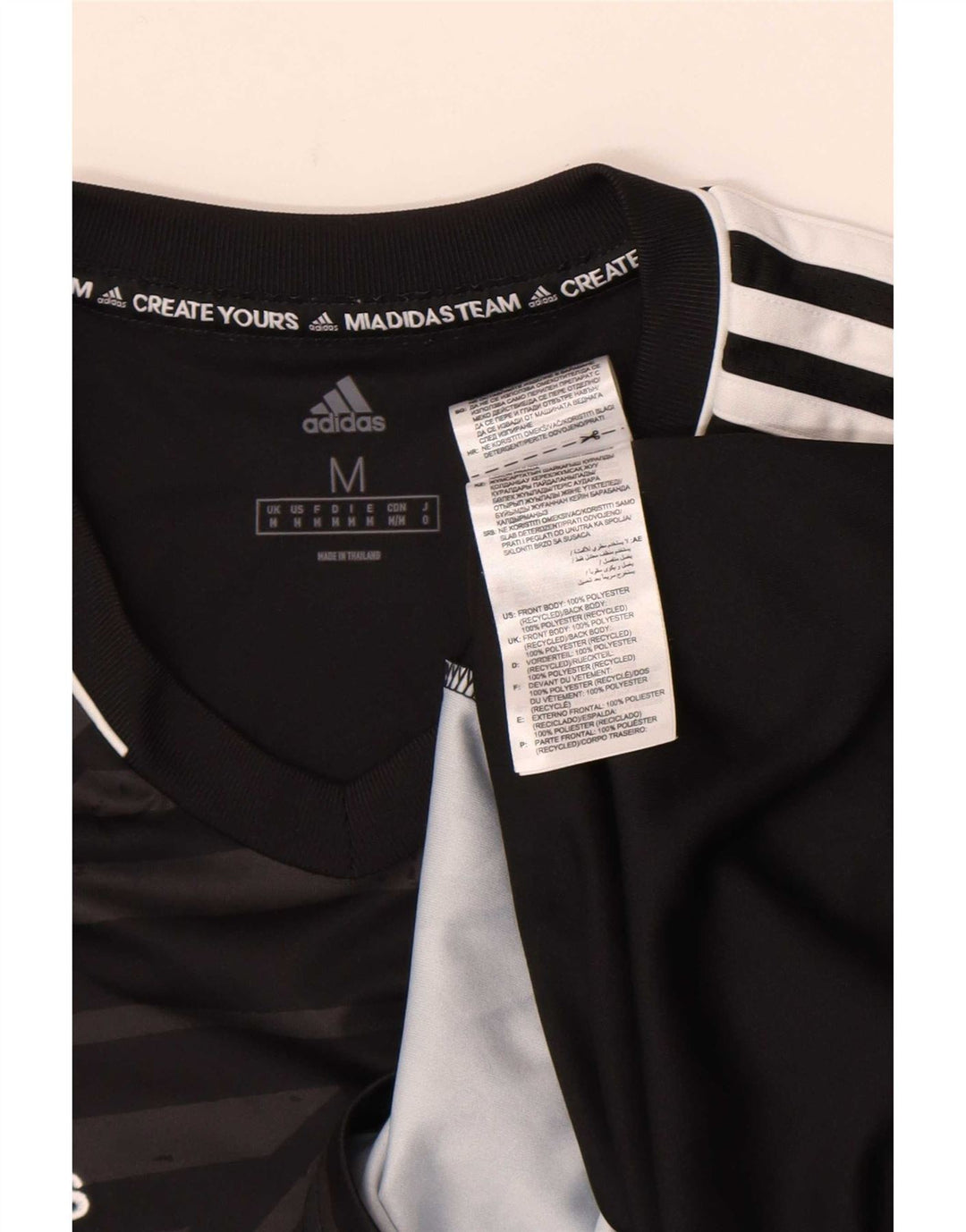 Adidas T-shirt graphique pour homme Noir moyen Polyester géométrique