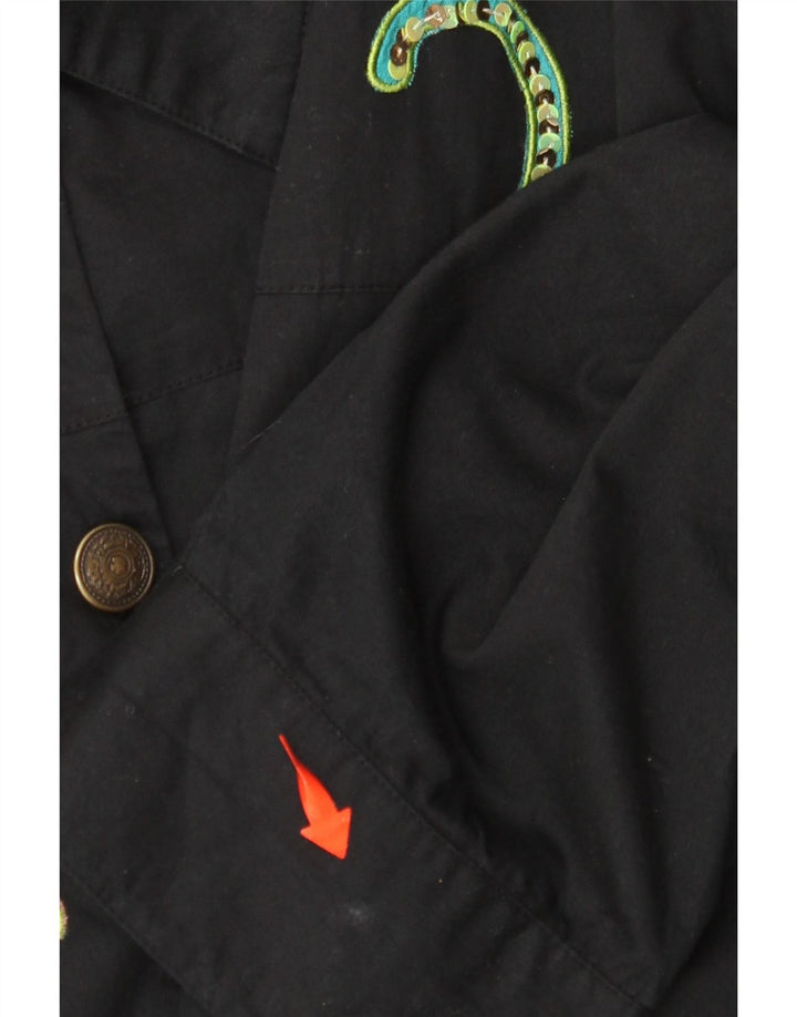 INDIGO MOON Veste bomber surdimensionnée pour femme UK 22 3XL Papillon noir