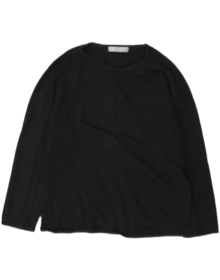 Marks & Spencer Pull court à col bateau pour femme UK 14 Noir moyen