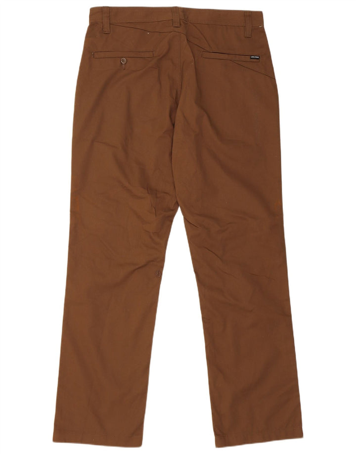 Volcom Pantalon Chino Droit Femme W32 L31 Marron Coton