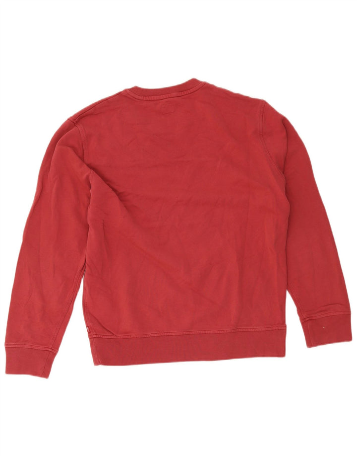 Levi's Graphic Sweatshirt Jumper Small Homme Rose Colorblock Coton