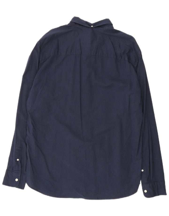JACK & JONES Mens Shirt 2XL Navy Blue Cotton