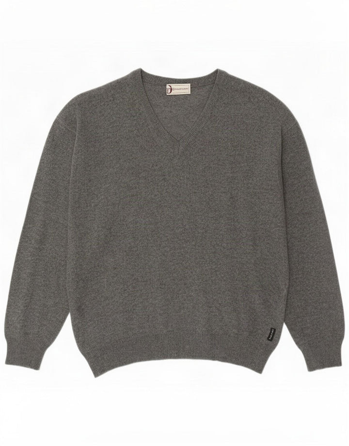Sergio Tacchini Pull col en V pour homme Petit Gris