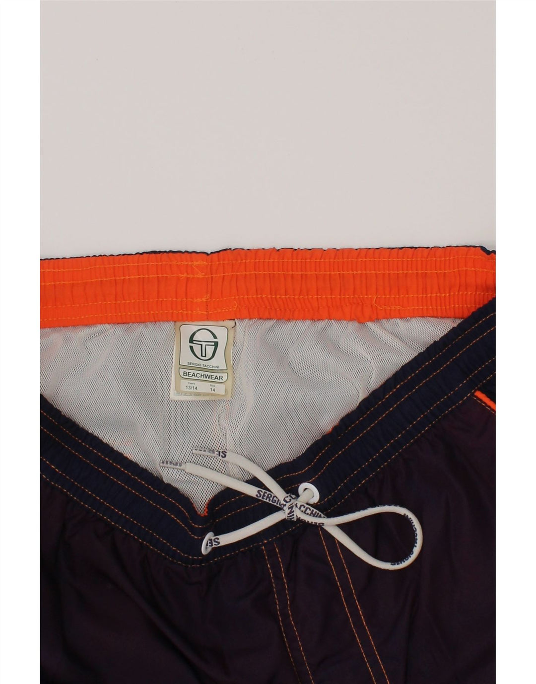 Sergio Tacchini Short de bain garçon 13-14 ans bleu marine à pois