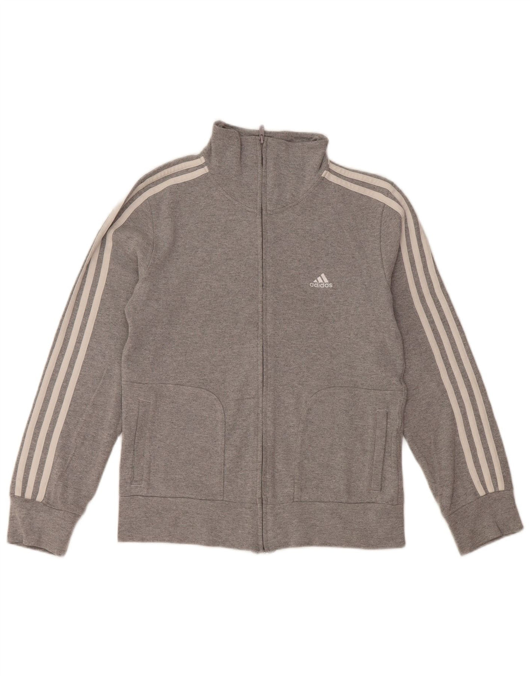 ADIDAS Veste de survêtement pour femme UK 16 Large Gris Coton