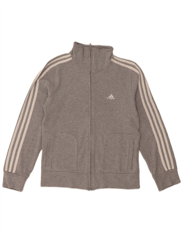 ADIDAS Veste de survêtement pour femme UK 16 Large Gris Coton