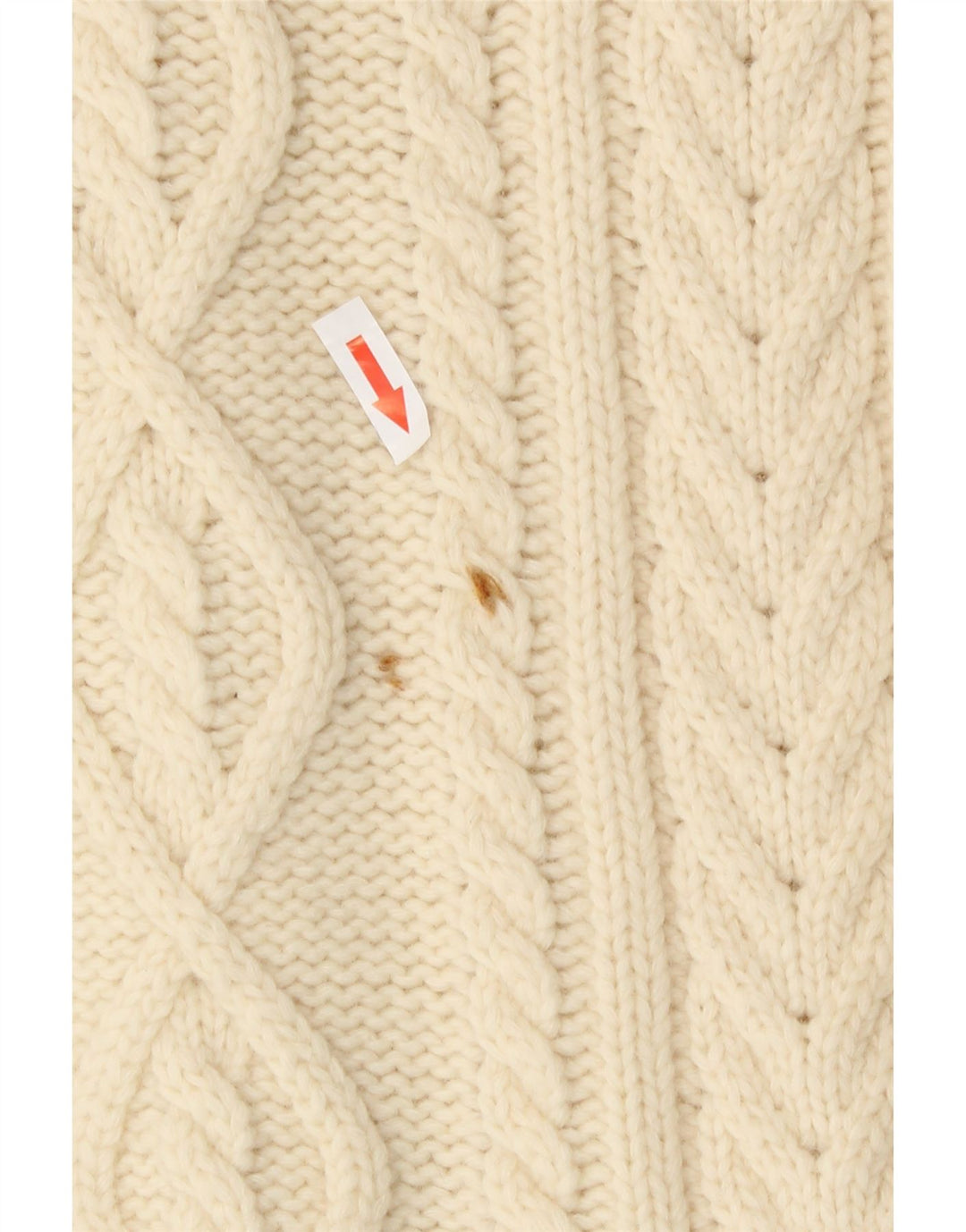 vintage Femme Cardigan Pull IT 44 Moyen Off White Wool