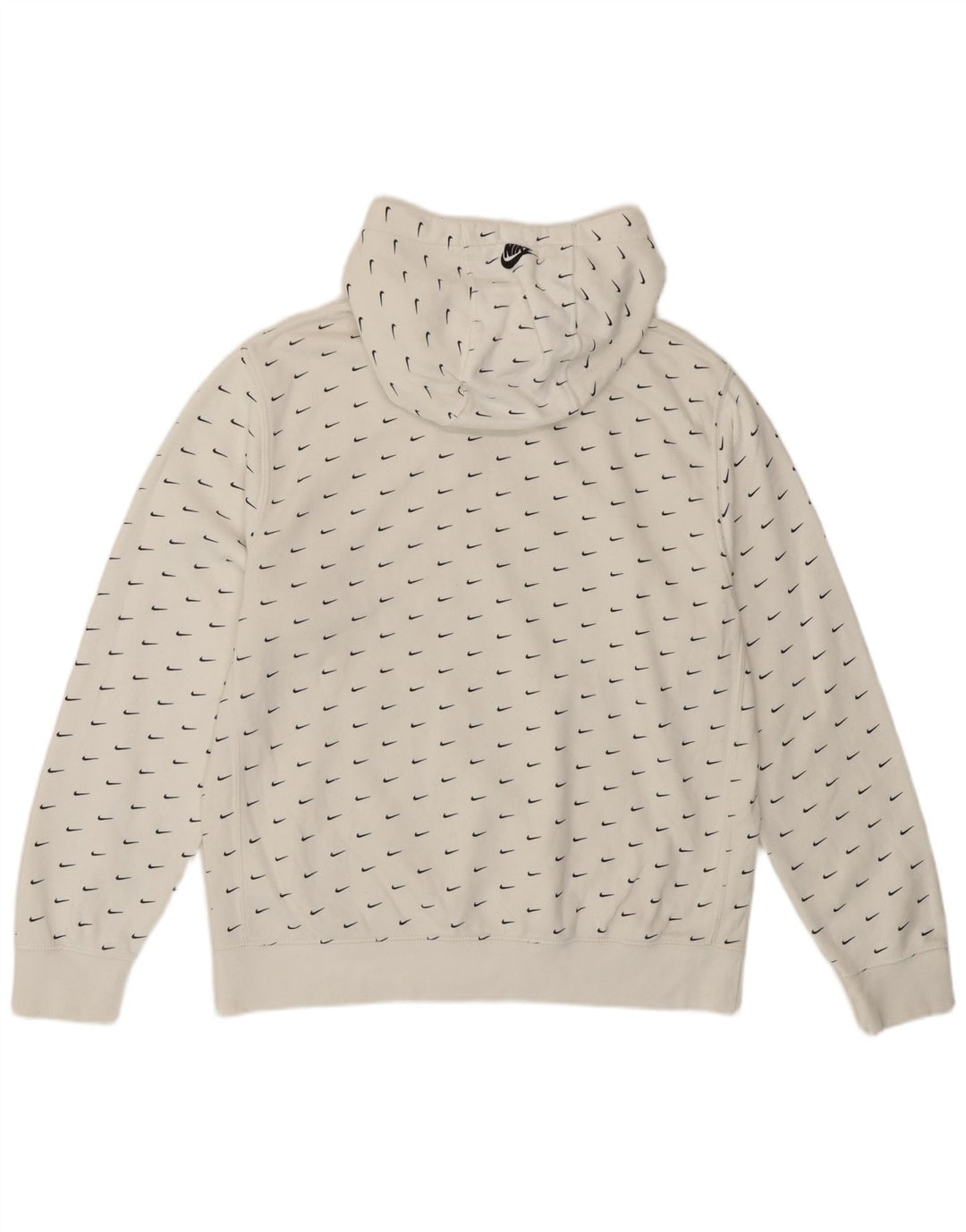 Nike Pull à capuche graphique en coton blanc moyen pour homme
