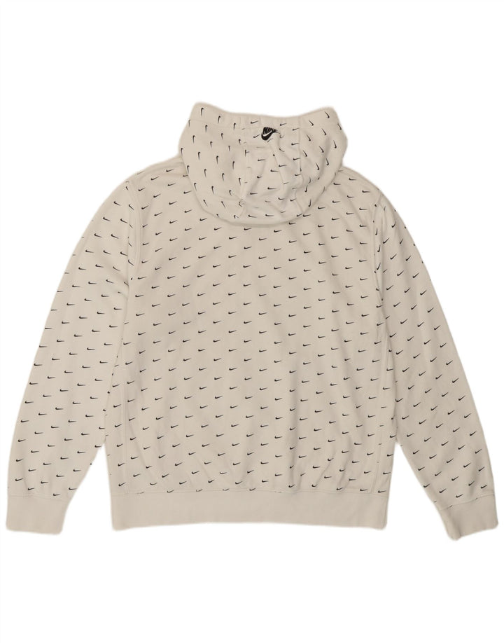 Nike Pull à capuche graphique en coton blanc moyen pour homme