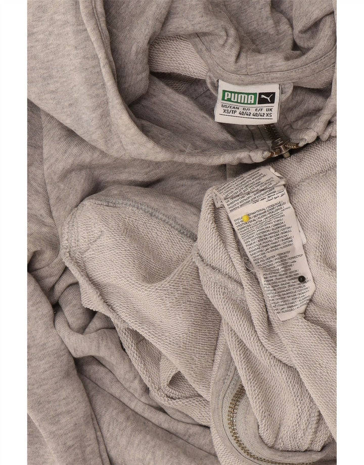 Puma Sweat à capuche zippé pour homme XS Gris Coton