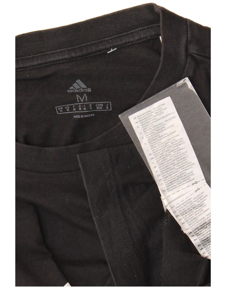 Adidas T-shirt graphique pour homme en coton noir moyen