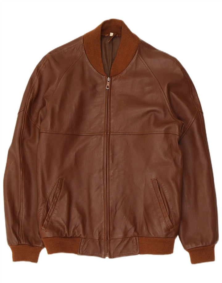 veste en cuir homme vintage IT 48 Marron moyen