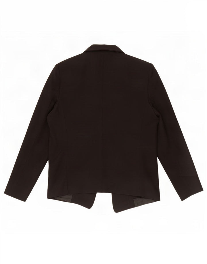 Topshop Veste Blazer Ouverte Femme UK 14 Grand Noir Polyester