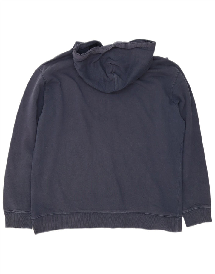 Lee Pull à capuche zippé pour homme, grand coton bleu marine