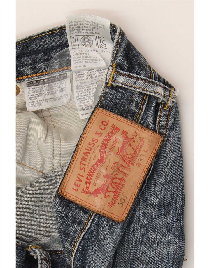 Levi's Jean Droit 501 Homme Bleu W33 L36 Coton
