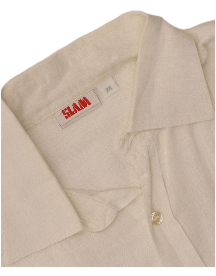 Slam Chemise à Manches Courtes Homme Blanc Moyen